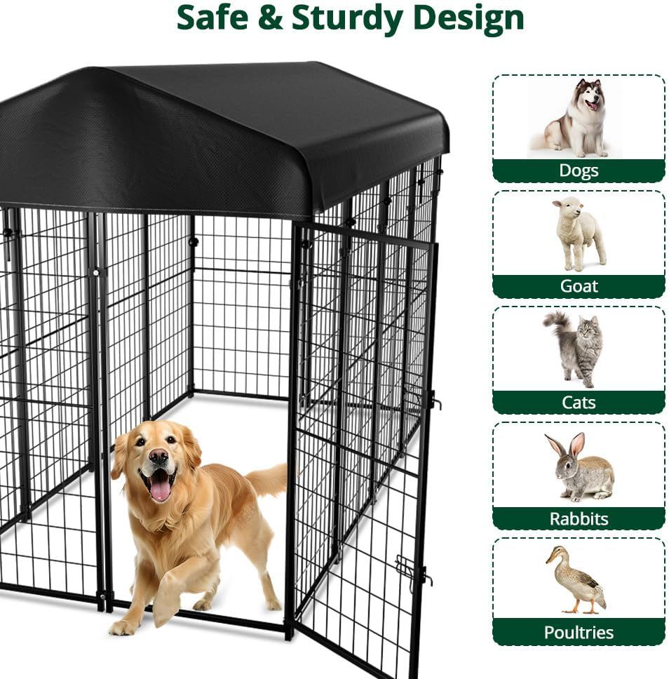 Dog/Animal Pet Kennel Outside, 8'x6'x4'