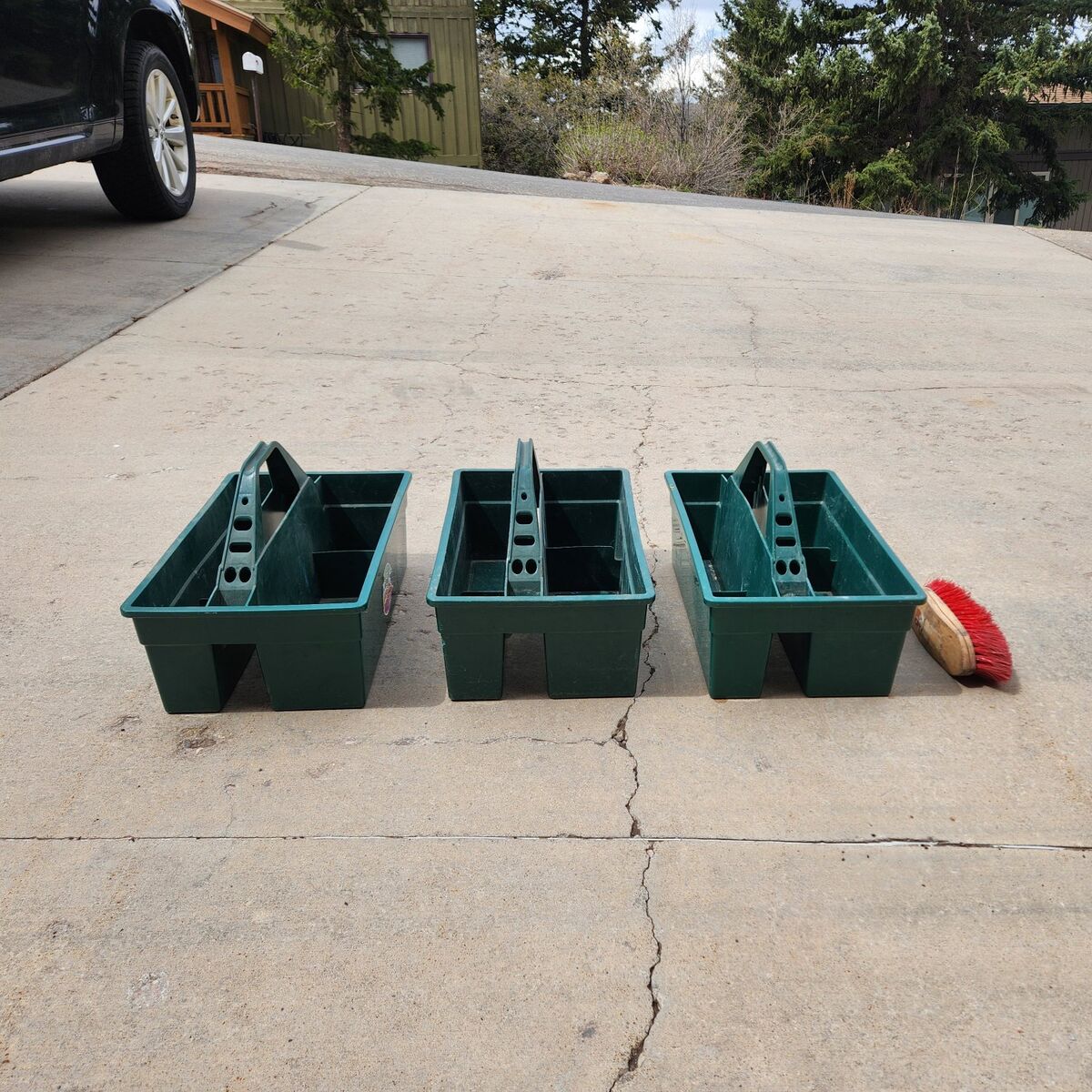 Horse Tack Grooming Tote Bin Green Three