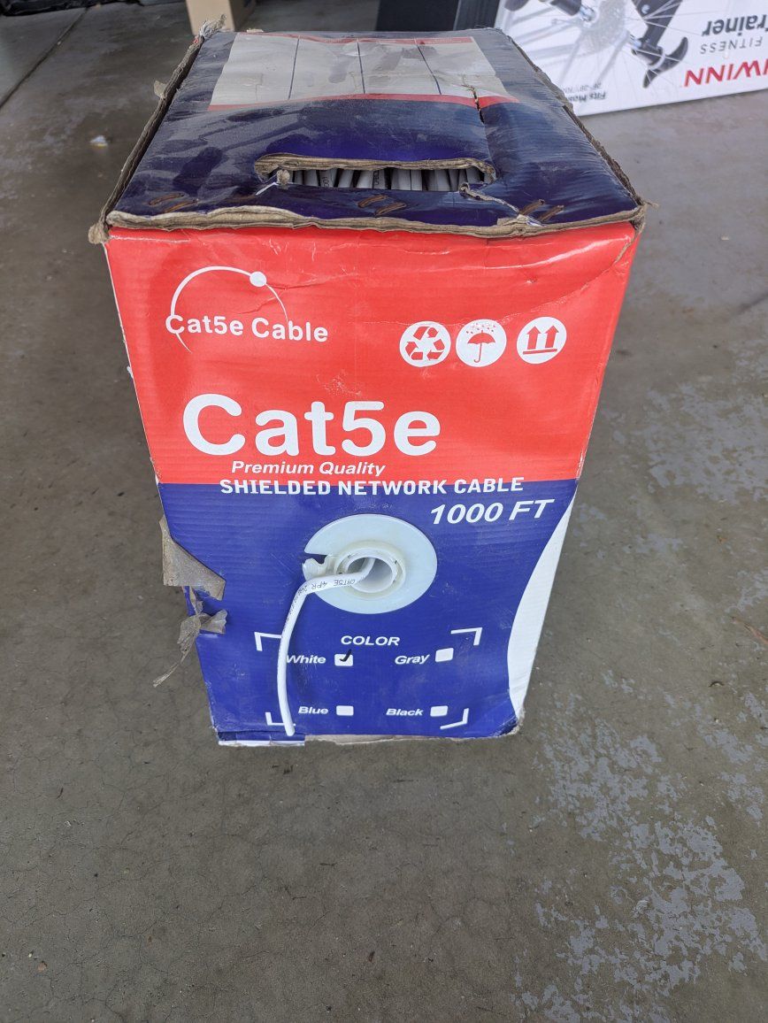 Cat5e Premium Quality Shielded Network Cable - 800+ FT, White -  Open Box