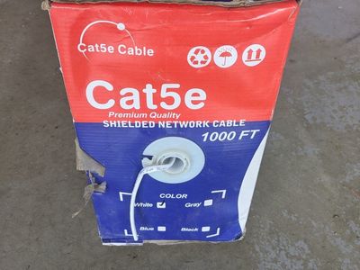 Cat5e Premium Quality Shielded Network Cable - 800+ FT, White - Open Box