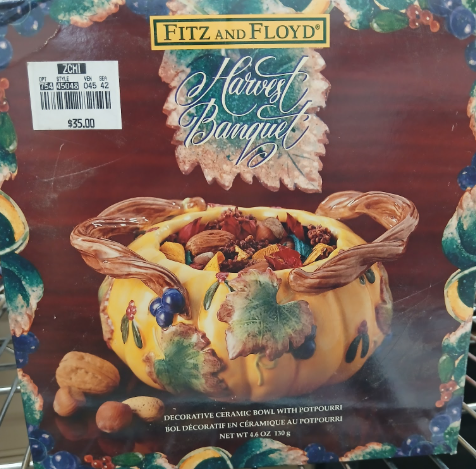 Fitz and Floyd Harvest Banquet Decorative Ceramic Potpourri Bowl - 4.6 oz-Fragiles