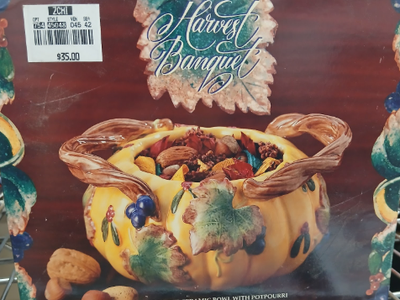 Fitz and Floyd Harvest Banquet Decorative Ceramic Potpourri Bowl - 4.6 oz-Fragiles