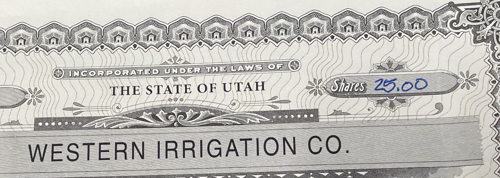 Western Irrigation Water Shares