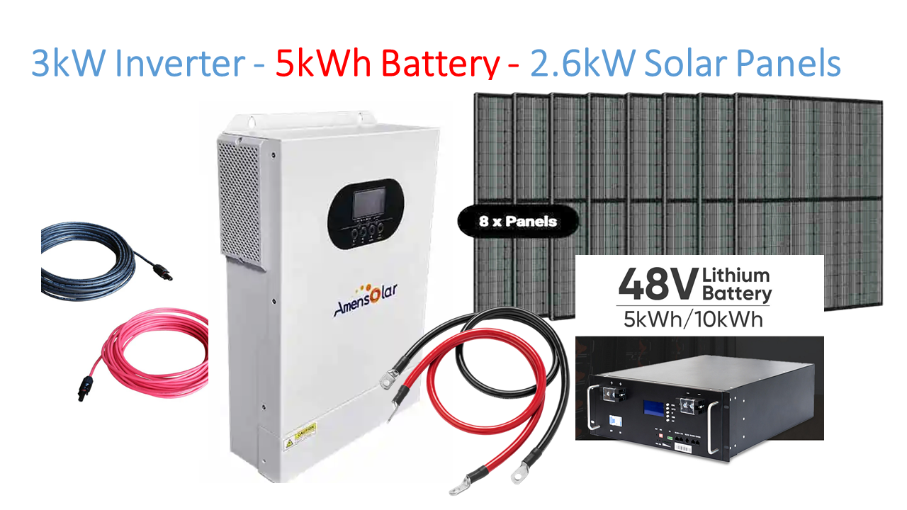 3kW Off Grid Solar Kit - Everything You need to Get Started!