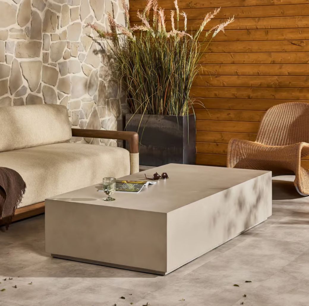 Four Hands Outdoor Concrete Coffee Table