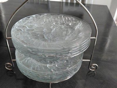 Vintage Indonesia Clear Dinner plates