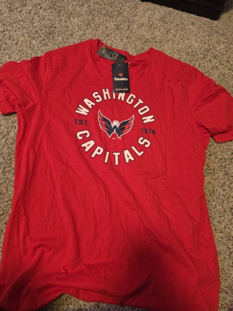 Fanatics NHL Washington Capitals Men's Red T-Shirt Size XL Short Sleeve New with Tags