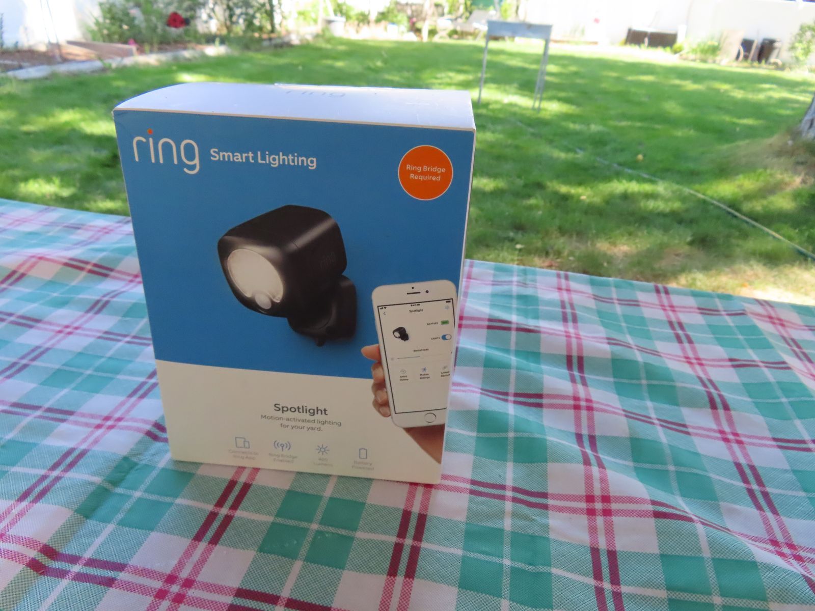 Ring 5B11S8 LED Battery Powered WIFI Smart Spotlight, Black