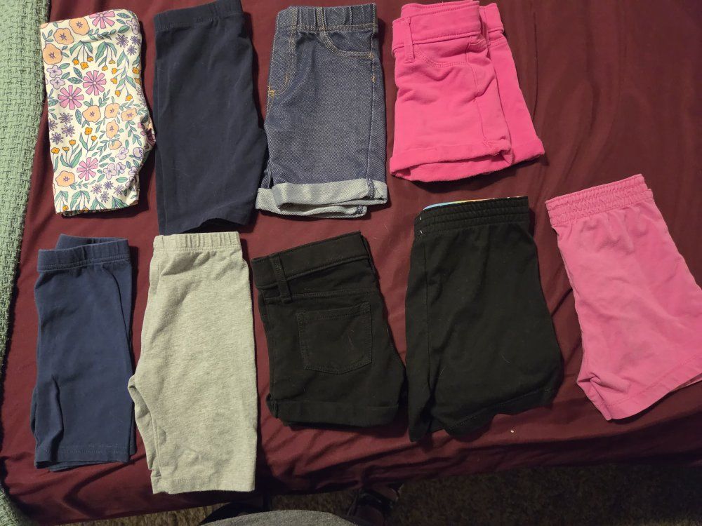 9 girl's shorts size 4 to 6x