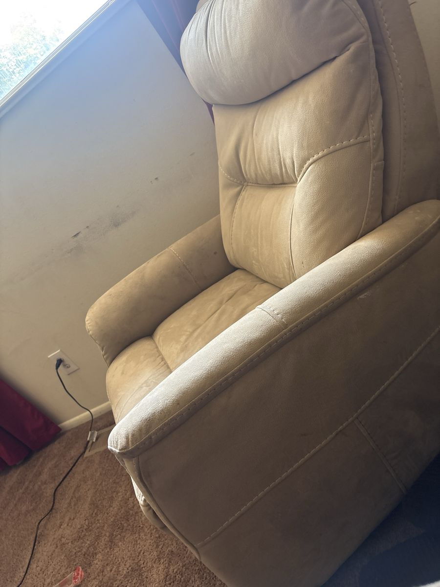 Beige Microfiber armchair