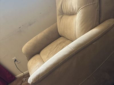 Beige Microfiber armchair