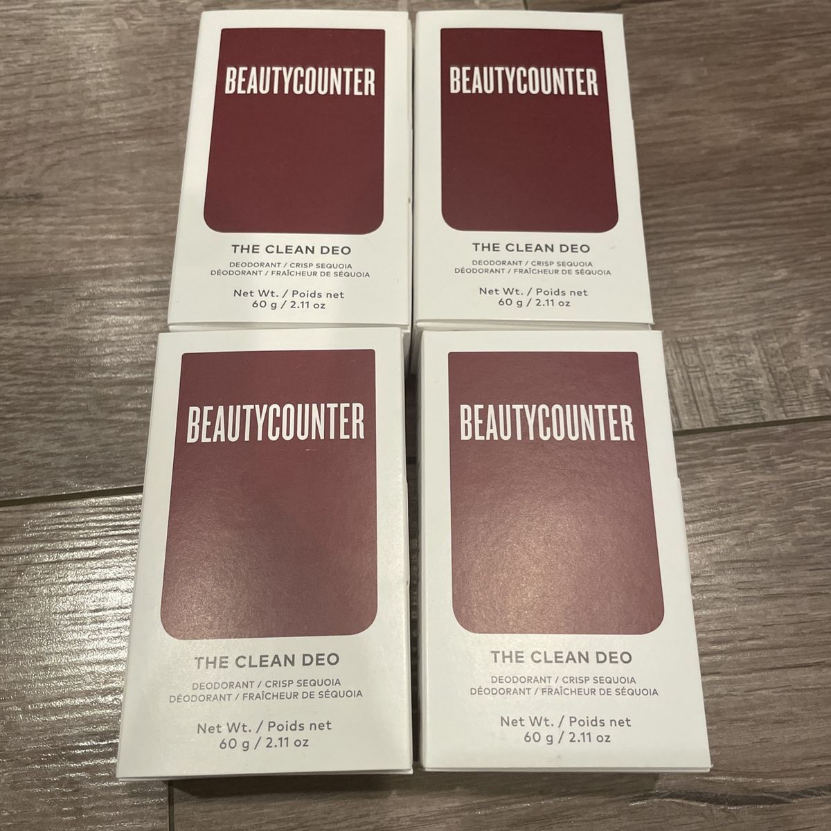 Beautycounter The Clean Deo Deodorant Crisp Sequoia 60g / 2.11 oz - Set of 4