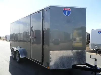 7X16 Interstate Victory V-Nose Cargo Trailer FREE INSPECTION