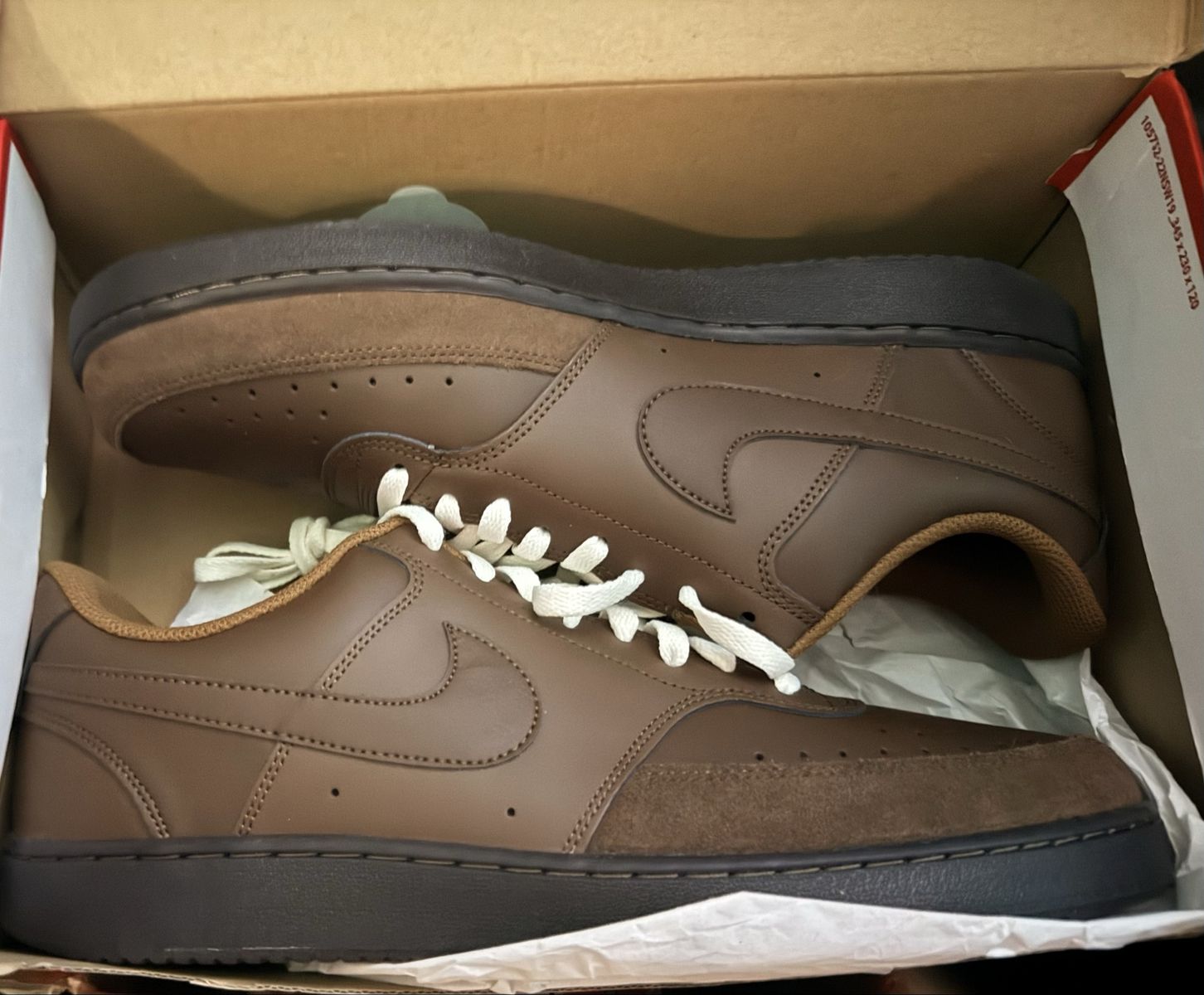 Nike Court Vision Low Cacao Wow Brown Men's Size 13 Shoes