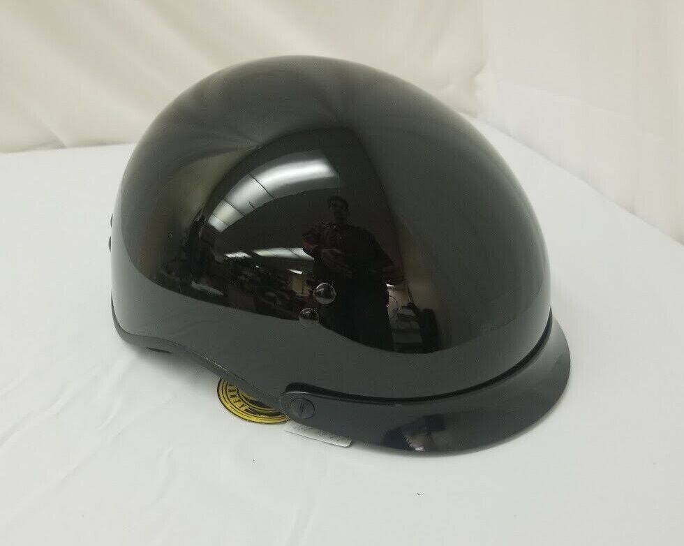 GMAX HH-65 Full Dressed Motorcycle Street Half Helemet (Black, Medium) (72-5453M)