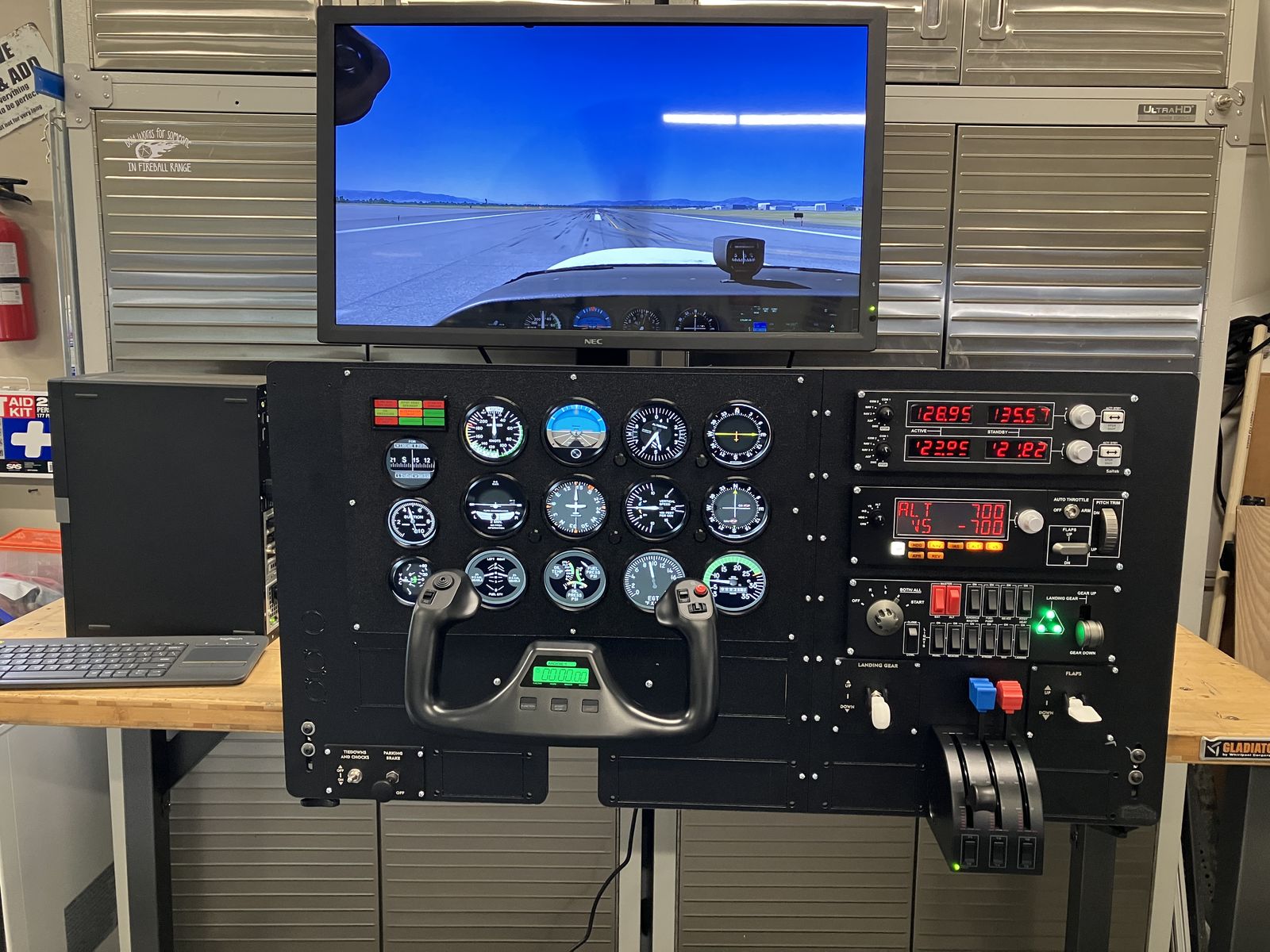 Professional Flight Simulator with Heavy ABS Panel - Ready to Fly | X-Plane & MSFS Compatible