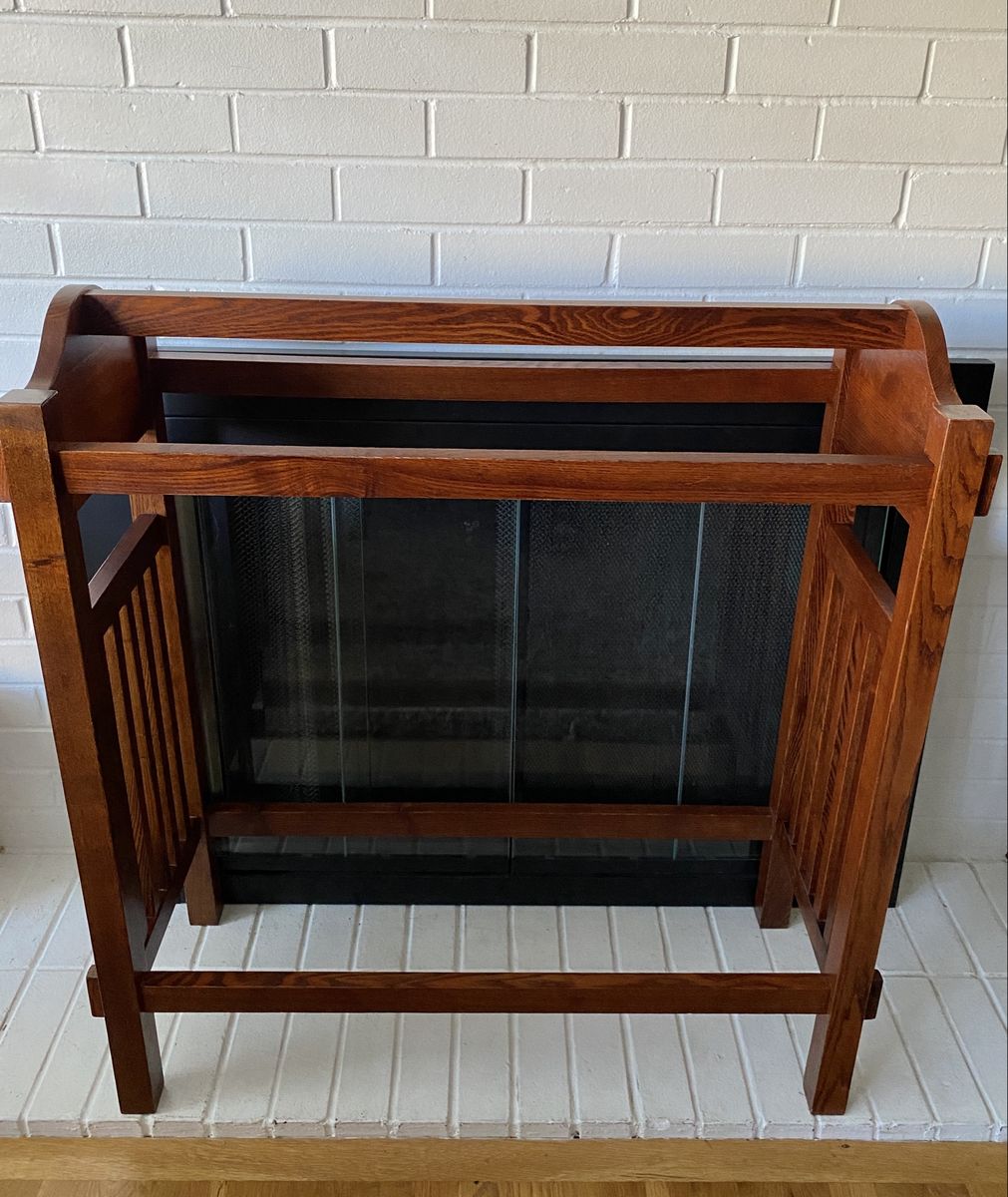 Wooden Mission Style Quilt Rack / Blanket Ladder - 3 Bars - Brown Wood