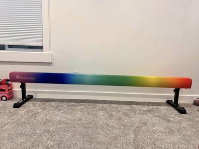 PreGymnastic 94-inch Adjustable Balance Beam - Rainbow Color, Used