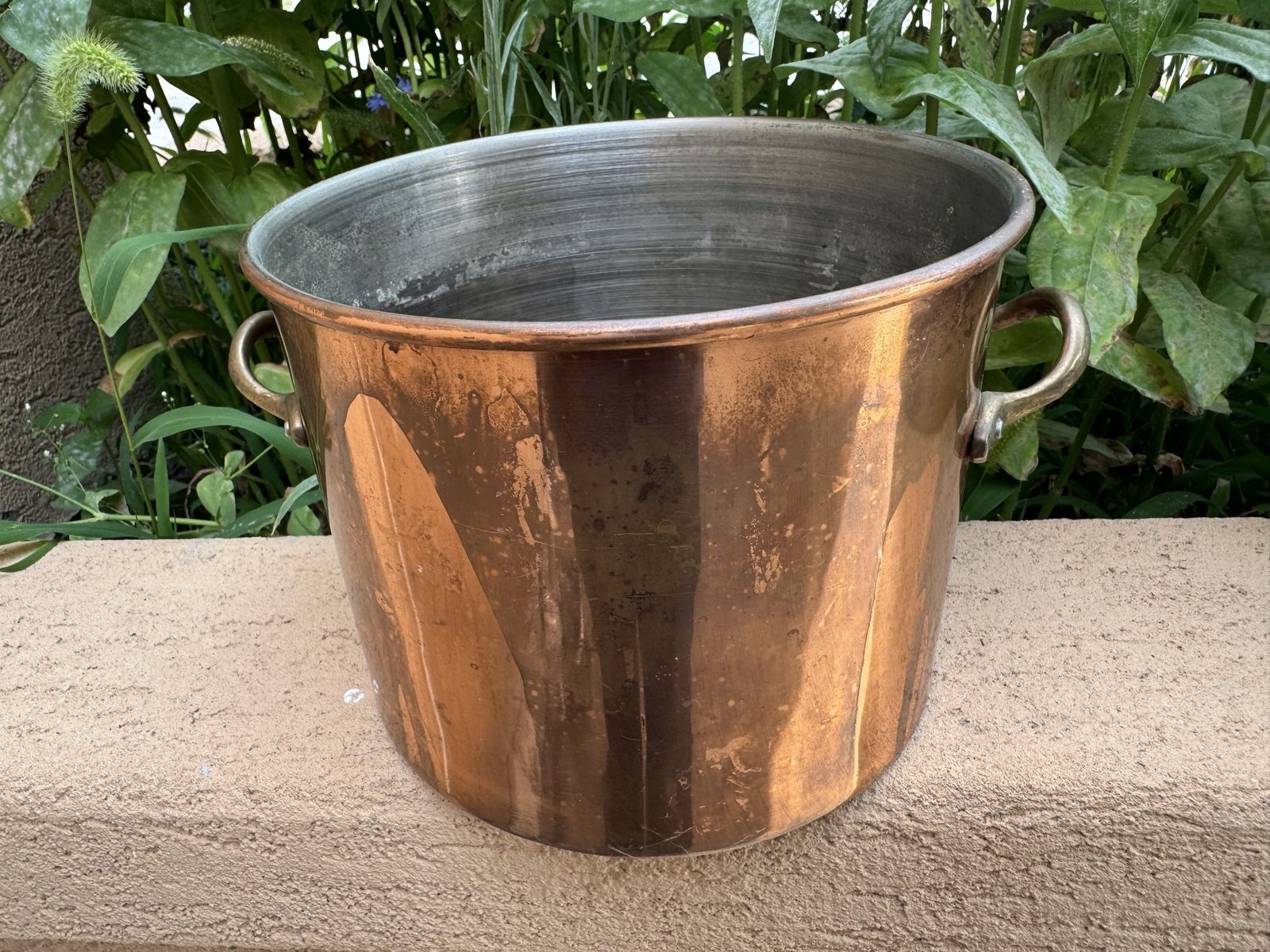 Vintage Waldow Brooklyn, NY Copper Cooking Pot with Brass Handle