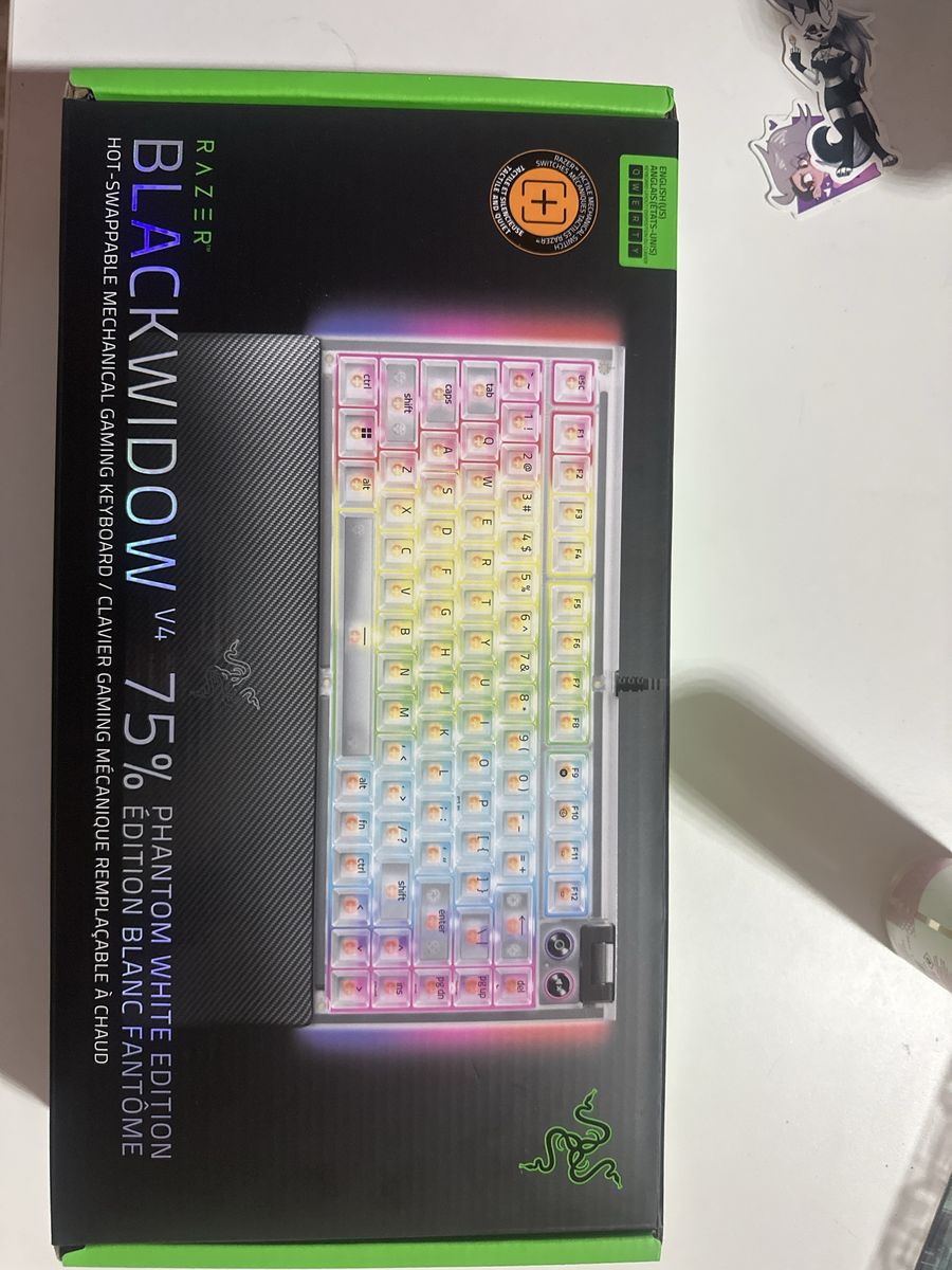 Razer Blackwidow v4 Phantom White edition