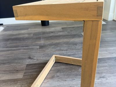 Wooden Patio Side Table - Outdoor C-Table Design