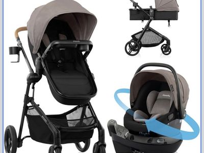 Pivot NXT Travel System with Litemax NXT Infant Car Seat Driftwood Brown