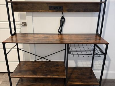 Brand New Large Bakers Rack with Power Outlets