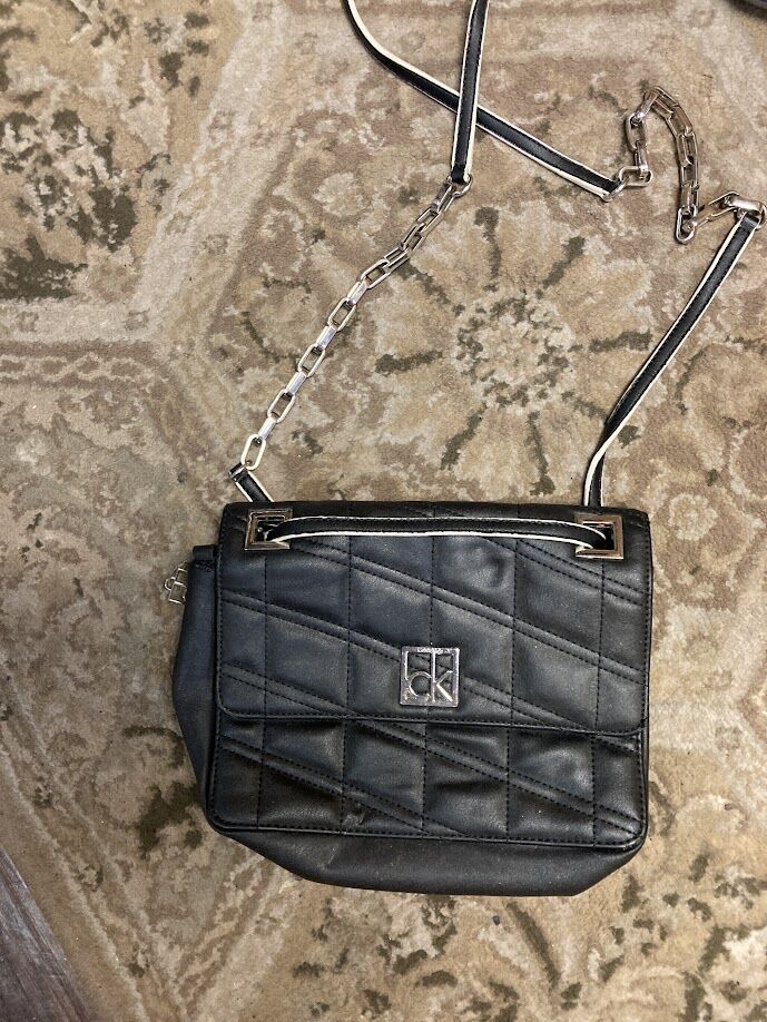 Calvin Klein Black Quilted purse Bag