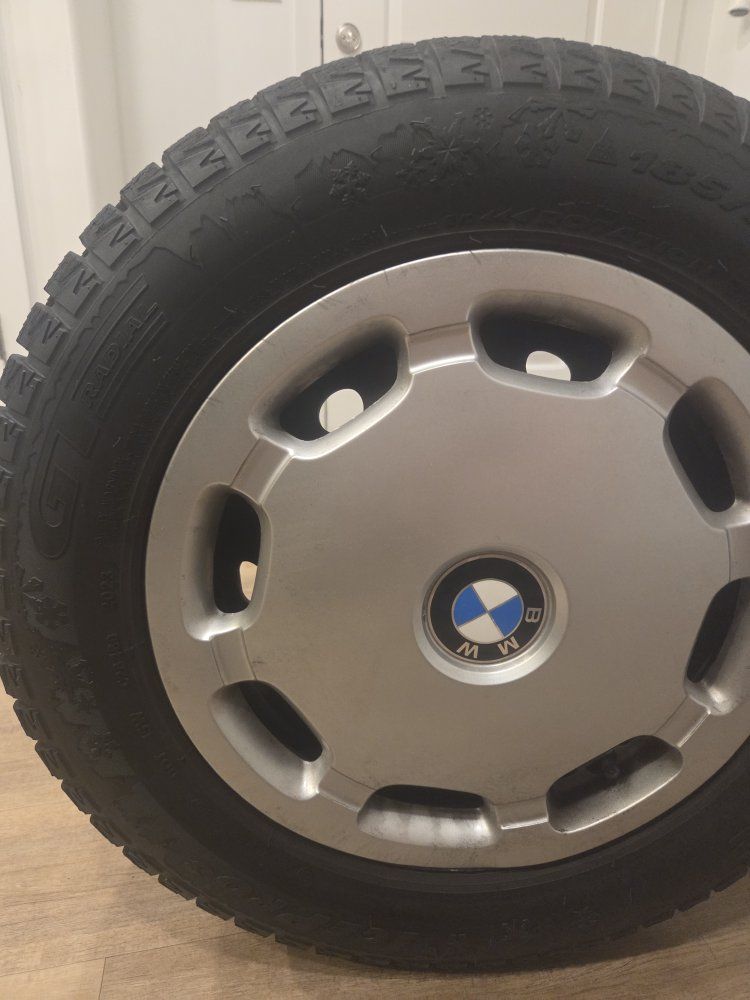 GT Radial Studded Winter Tire with BMW Hubcap Wheel