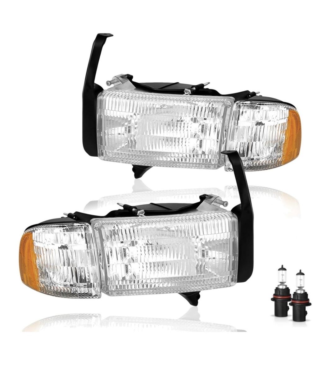 New Headlamp Set Dodge Ram 1994 Through 2001 New