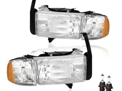 New Headlamp Set Dodge Ram 1994 Through 2001 New