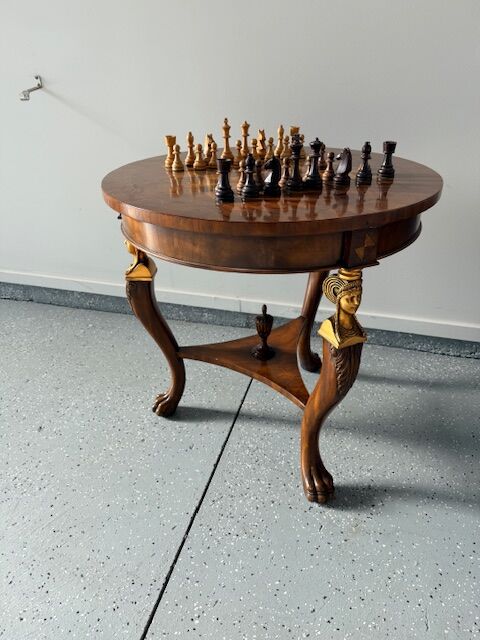 Game Table, Egyptian Style - 26" Diameter