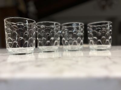 Vintage Libby fishscale tumblers Tumblers Bubble Polka Dot Fashion Whiskey