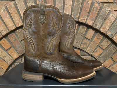 ARIAT MEN'S 11.5 D QUICKDRAW PERFORMANCE WESTERN BOOTS - BROAD SQUARE TOE
