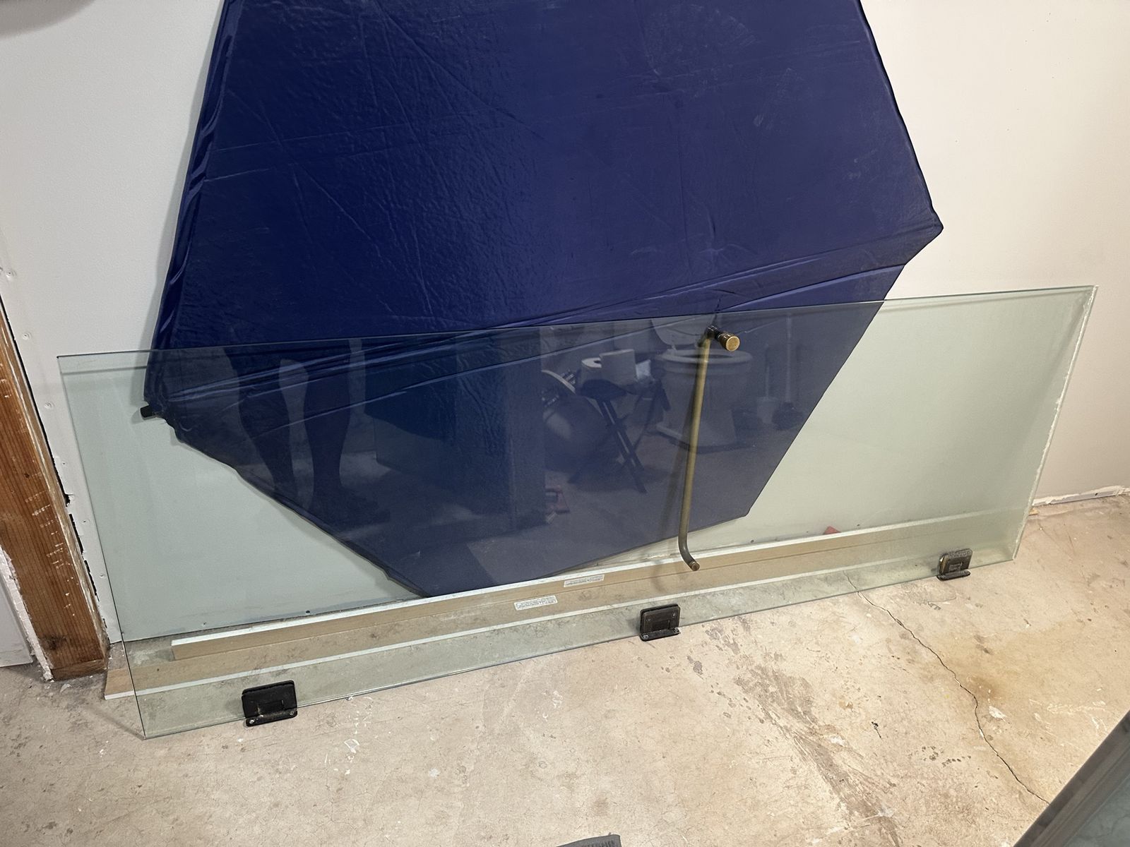 Frameless Glass Shower Door - 79 11/16" x 28 1/8" x 3/8" Heavy Glass with Hardware