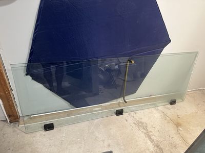Frameless Glass Shower Door - 79 11/16" x 28 1/8" x 3/8" Heavy Glass with Hardware