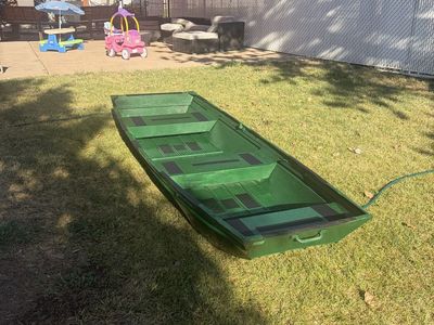 Green Jon Boat - Ready for Fishing & Fun