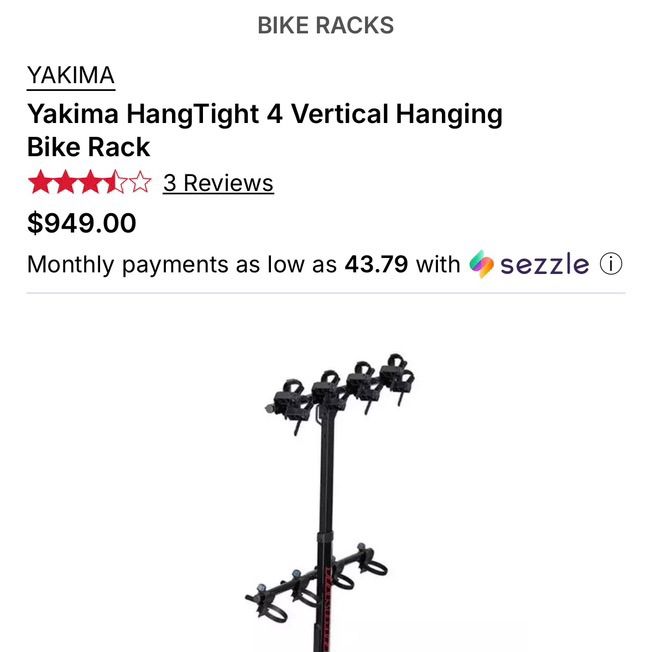 Yakima Hangtight 4 Vertical Bike rack