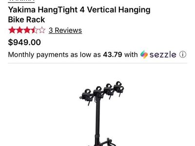 Yakima Hangtight 4 Vertical Bike rack