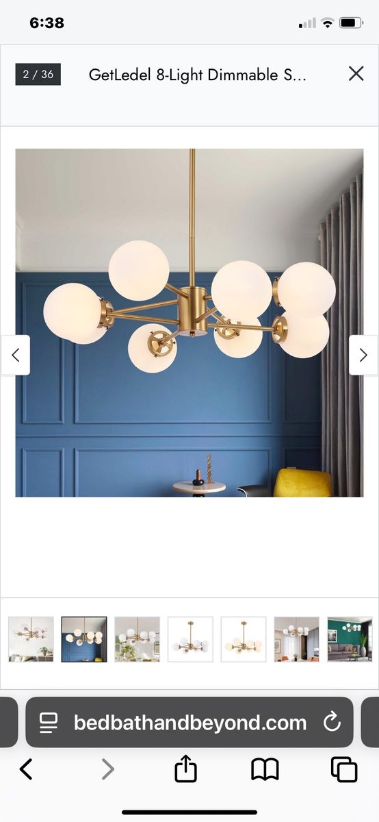 8 Light Sputnick Chandelier Bed Bath & Beyond