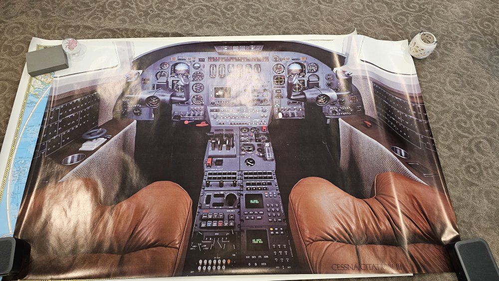 huge poster of Cessna situation 3 cockpit