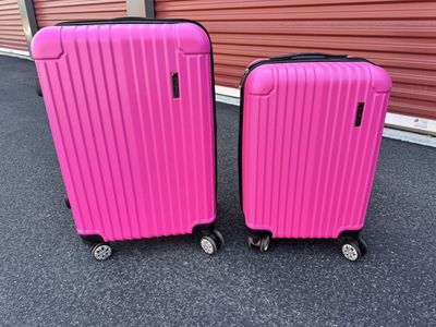 Eric Yian 2-Piece Hardside Spinner Luggage Set - Pink, Small & Medium