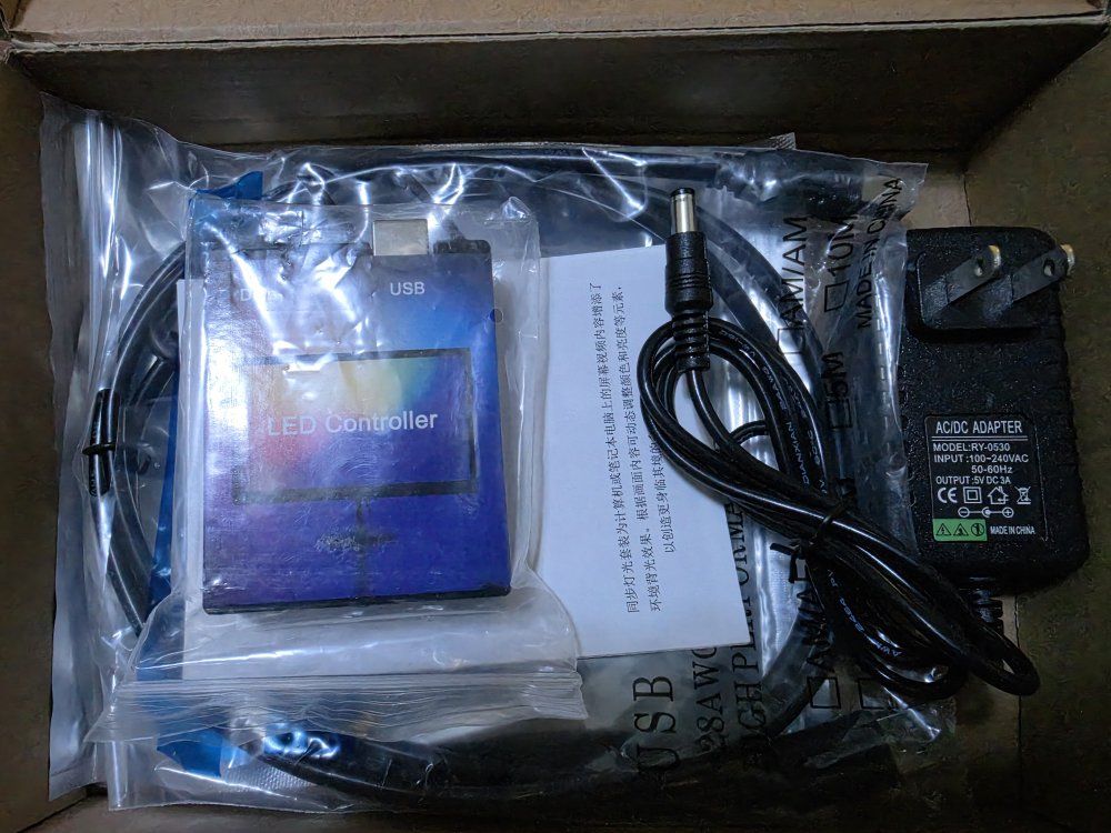 LED Controller Kit with Power Adapter and USB Cable