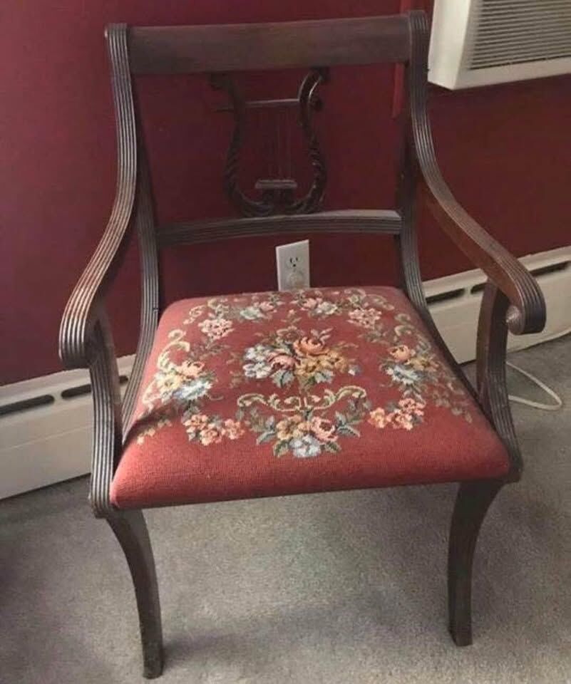 Antique Lyre Armchair