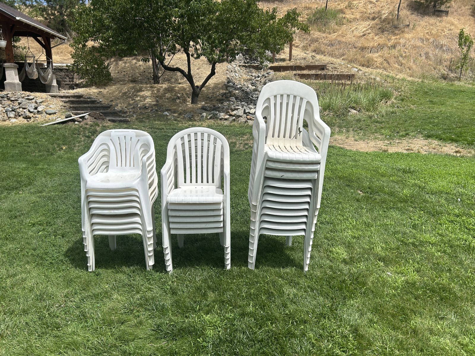 Plastic outdoor patio chairs