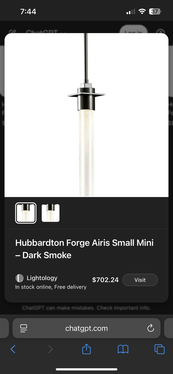 Hubbardton Forge Airis Mini Pendant Set (Custom) — 4 Lights — $2,800 Retail