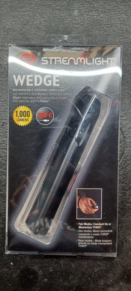 Streamlight Wedge USB-C Rechargeable Everyday Carry Light Black