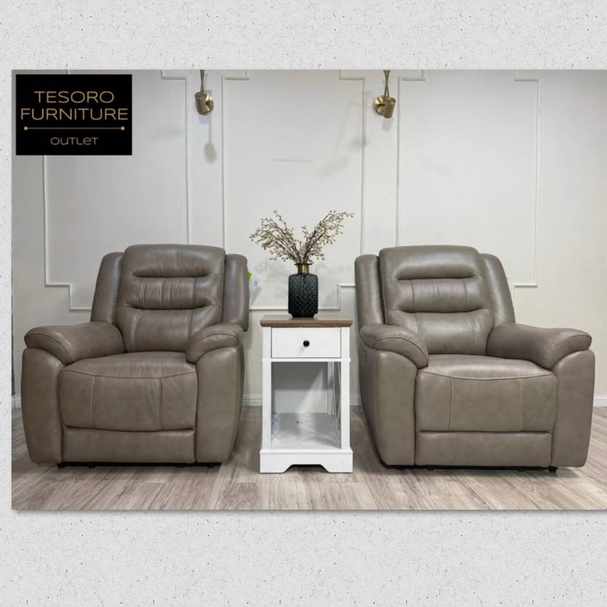 MASON LEATHER RECLINER CHAIR SET WE OFFER DELIVERY