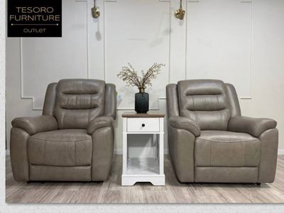 MASON LEATHER RECLINER CHAIR SET WE OFFER DELIVERY