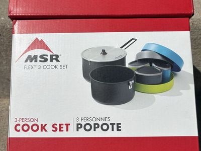MSR flex three cook set brand new!!